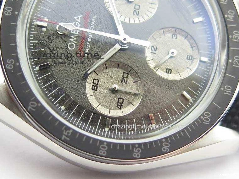 0314 Speedmaster Apollo XVII Gray Dial On Black Nylon Strap Manual Winding Chrono Movement FastDry 8208